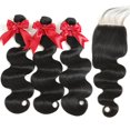 thumbnail image 4 of Mechones de pelo con cierre YIBUSI 12A Brazilian Body Wave 3x26-28-30 + 20 cm, 4 of 6