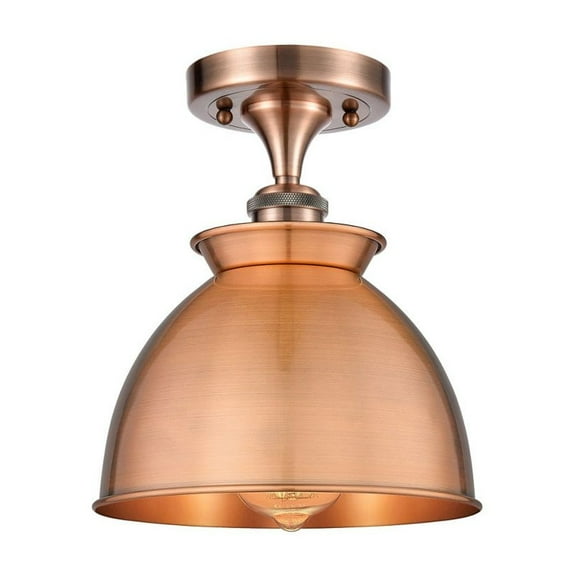 Innovations Lighting - Adirondack - 1 Light Semi-Flush Mount In Art Deco