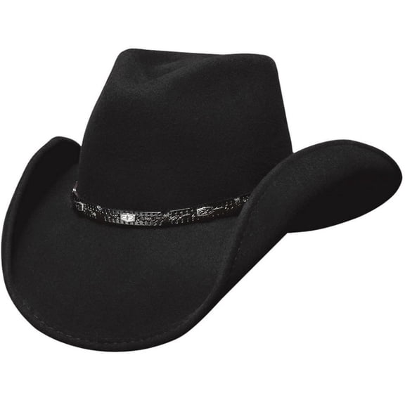 Bullhide Hats 0381BL Wild Horse Black Wool Cowboy Hat Size: Small
