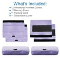 thumbnail image 2 of CAVENDY Memory Foam Wheelchair Armrest Pads, 2-Piece Set, Velvet Cover, Non-Slip, Washable, Universal Fit, 2 of 6