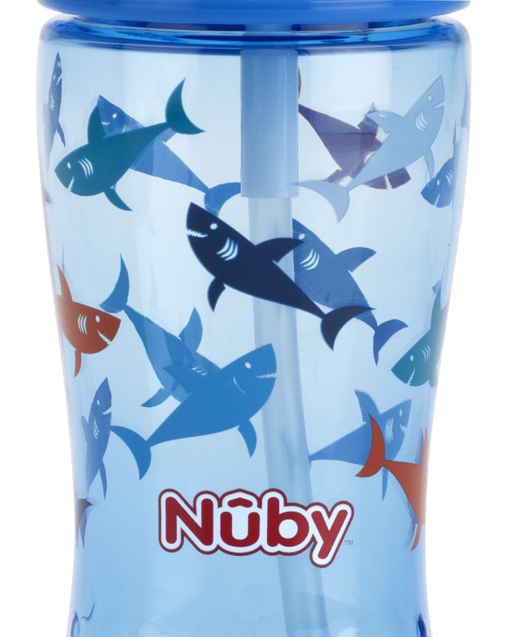 Nuby Thirsty Kids Flip-it Boost Cup, 12oz, Sharks 