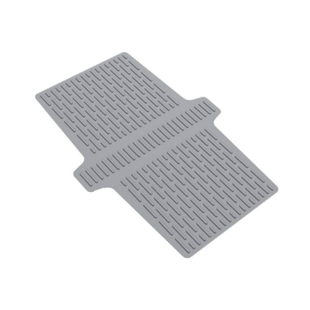 Tapete divisor para fregadero de cocina, resistente al calor, reutilizable, antideslizante y de secado rápido. Gris
