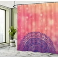 thumbnail image 5 of Ambesonne Mandala Shower Curtain, Folk Motif, 69"Wx84"L, Dark Coral Purple Indigo, 5 of 5