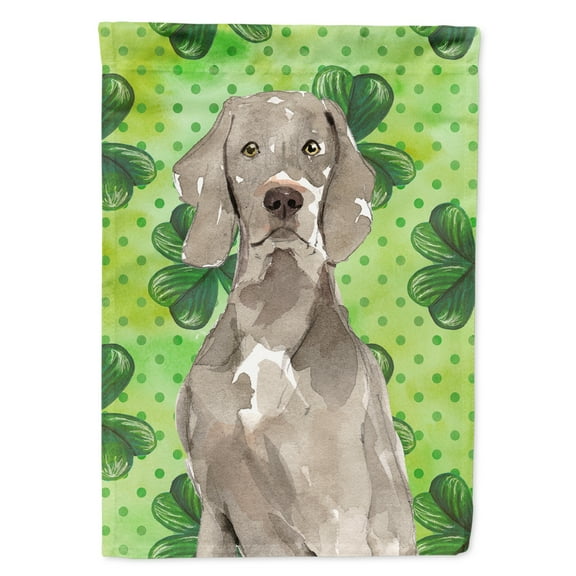 Carolines Treasures CK1785GF Shamrocks Weimaraner Flag Garden Size  Small multicolor