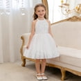 thumbnail image 5 of HOMADLES Girl Dresses for Girls for Weddings, Girls Summer Sundress Girls Casual Dress Solid Ruffle Dresses Tiered Layed Pageant Dress Sundress White XL, 5 of 8