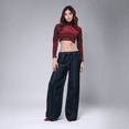 thumbnail image 3 of Pantalón Recto Mujer Mezclilla Casual Tiro Medio, 3 of 6