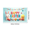 thumbnail image 6 of LUUFILx Easter Bunny Chick Happy Easter Banner Spring Festival Decoration Backdrop Colorful Eggs Photography Props Holiday Party Supplies Children's Room Decor, 6 of 7