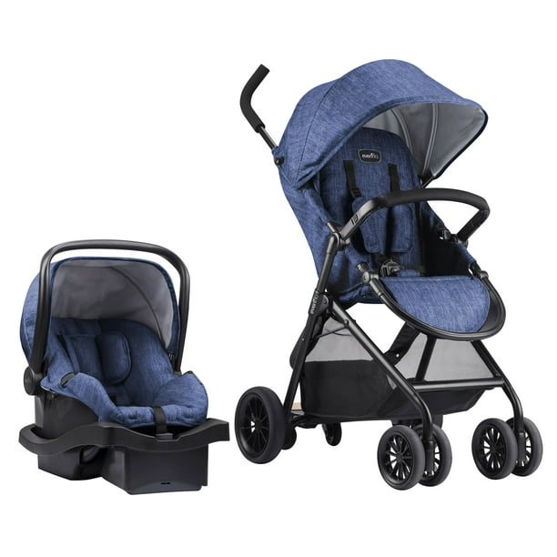 Evenflo Sibby Travel System With Litemax Infant Car Seat Slate Blue Com - Evenflo Infant Car Seat Travel System