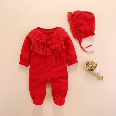 

DDWD Baby‘s Autumn Suit Siamese Baby‘s Foot-wrapped One-piece Suit for Going out Warm Harper Dress Climbing Suit Single Row Full Open Buckle