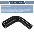 thumbnail image 4 of Unique Bargains 1pcs 19-32mm 0.75"-1.26" ID 102mm 4.02" Length 90° Black Car Silicone Hose Universal, 4 of 7
