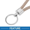 thumbnail image 3 of Llavero para Automóvil Unique Bargains, Llavero Universal con Anillo para Llaves de Fob para Casa, Cuero, Aleación de Zinc, Beige, 2 Pcs, 3 of 6