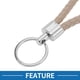 thumbnail image 3 of Llavero para Automóvil Unique Bargains, Llavero Universal con Anillo para Llaves de Fob para Casa, Cuero, Aleación de Zinc, Beige, 2 Pcs, 3 of 6