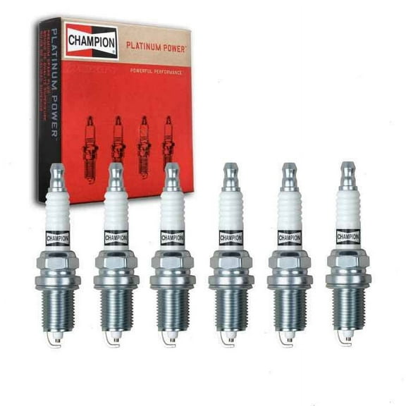 6 pc Champion Platinum Spark Plugs compatible with Jeep Grand Cherokee 3.7L V6 2005-2010
