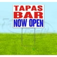 thumbnail image 1 of Tapas Bar Now Open (18" x 24") Yard Sign, Includes Metal Step Stake, 1 of 6