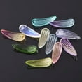 thumbnail image 3 of U8MO 10pcs 26x9mm Long Leaf Petal Crystal Glass Loose Crafts Beads for Jewelry Making-Aqua Green Gold, 3 of 4