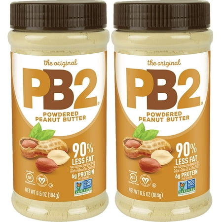 PB2 Original Powdered Peanut Butter - Low Fat, High Protein Powder from Roasted Peanuts, 6.5oz (Pack of 2) Pack of (Best Low Fat Spread For Baking)