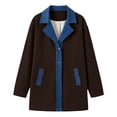 thumbnail image 5 of Wovilon Women's Corduroy Snap Front Jacket with Contrast Collar and Pockets, Relaxed Fit Long Sleeve Casual Coat for Fall and Winter Daily Wear, 5 of 9