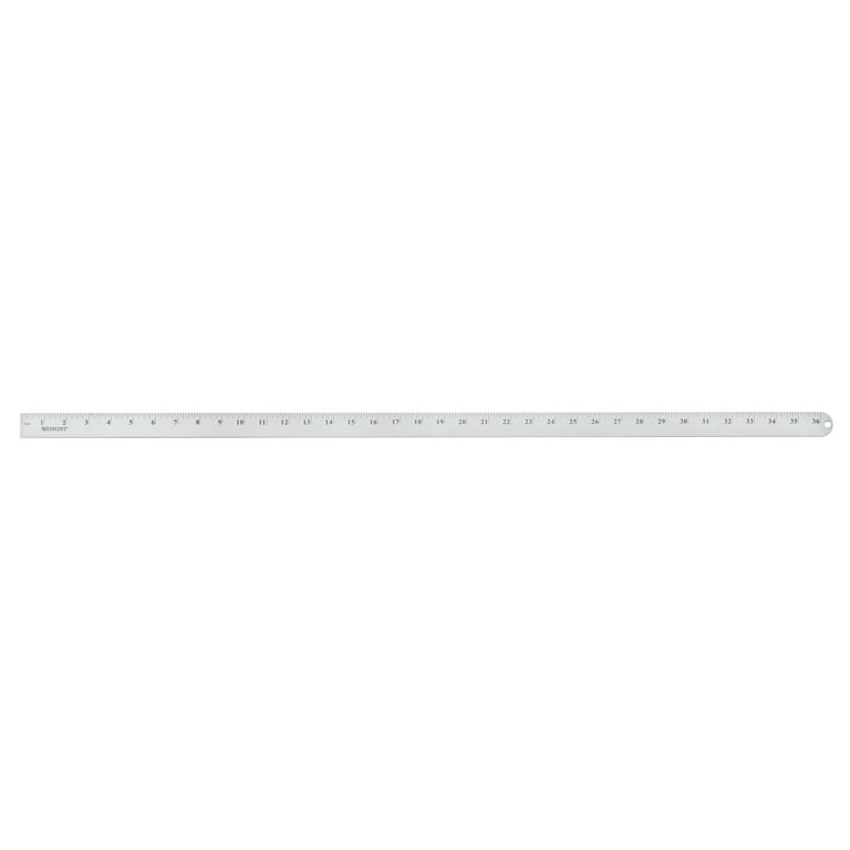 Westcott Yardstick Ruler, 36, Aluminum, Matte Finish, Imperial, for  Office, Silver, 1-Count 