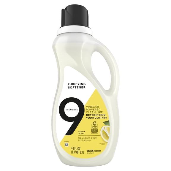 9 Elements Liquid Purifying Fabric Softener, Lemon Scent , 44 fl oz