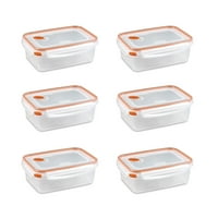 8 3 Cup Rectangle Ultra Seal Food Storage Containers Are Safe For Use In Freezer Microwave And Dishwasher Features A Steam Release Vent In The By Sterilite Walmart Com Walmart Com