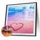 thumbnail image 1 of Cuadros Decorativos 5D bricolaje taladro cuadrado completo diamante pintura playa Kit hogar decoración arte artesanía Wdftyju embutido en tela, 1 of 8