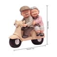 thumbnail image 3 of Figuras de pareja de ancianos amorosos Escultura decorativa de resina de pareja de abuelos para aniversario de bodas, 3 of 10