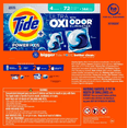 thumbnail image 5 of Tide Power Pods Plus Ultra Oxi Odor Eliminator Laundry Detergent, 72 Power Pods (4 Bags), HE Compatible, 5 of 6