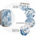 thumbnail image 5 of Small Stall Shower Curtain 48x72 Inch Narrow Half Size Blue Botanical Bath Curtains Bathroom Decor Watercolor Leaf Pastoral Waterproof Fabric Shower Curtain Set with Hooks 48 Inch, 5 of 6