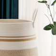 thumbnail image 3 of L Extra Large Laundry Hamper Basket by Fiona's magic, Woven Tall Clos Hamper for Storage Blanket, Toys and Dirty Cos in Bedroom and Living Room Organizer, &, 3 of 6