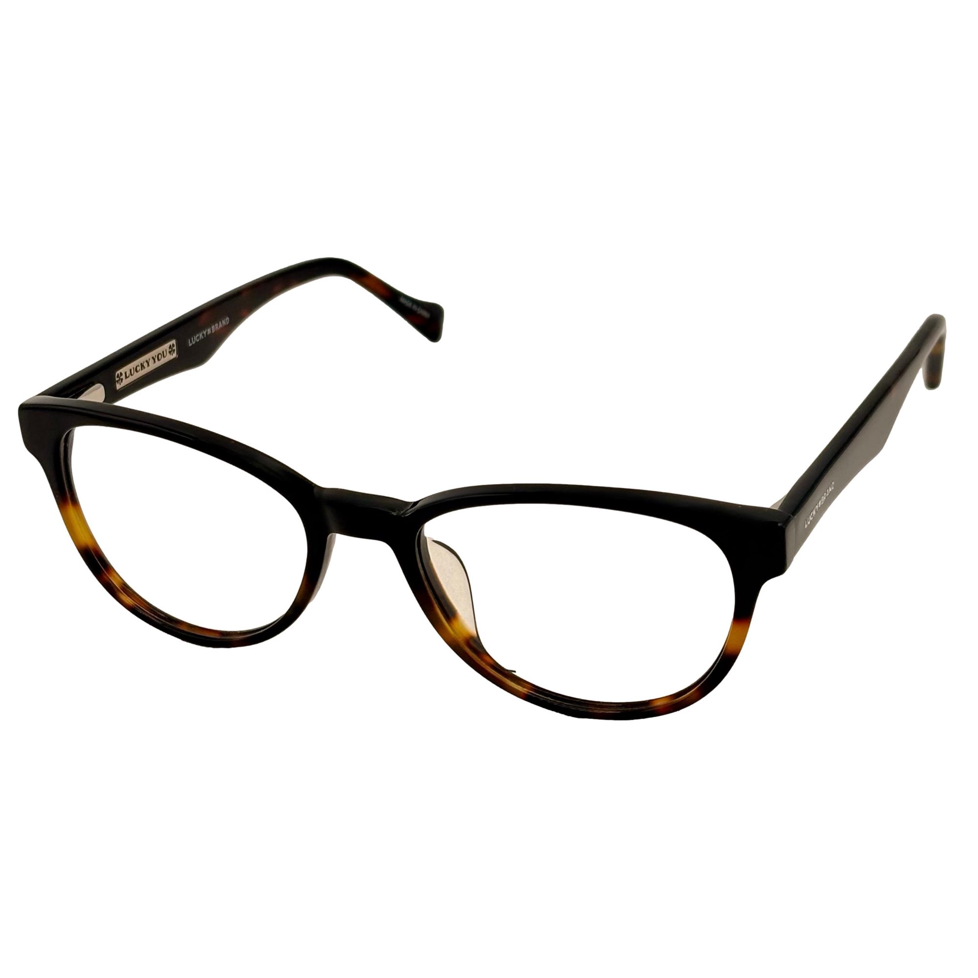 Lucky Brand Womens Eyeglass Soft Square Black Tortoise D202. 51mm