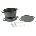 thumbnail image 4 of Set de Parrilla de Carbón HAWOK de Hierro Fundido con Horno Holandés de 4QT, 4 of 6