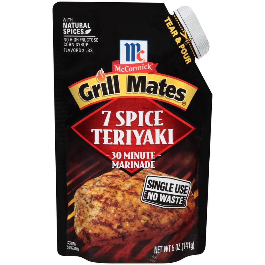 McCormick Grill Mates 7 Spice Teriyaki Single Use Marinade, 5 oz
