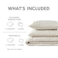 thumbnail image 6 of Regency Heights Queen Comforter Set, Boho 3-Piece Pintuck Stitching Bedding Set, Soft Washed Pleated Bed Sets with Pillow Sham Neutral, 6 of 9