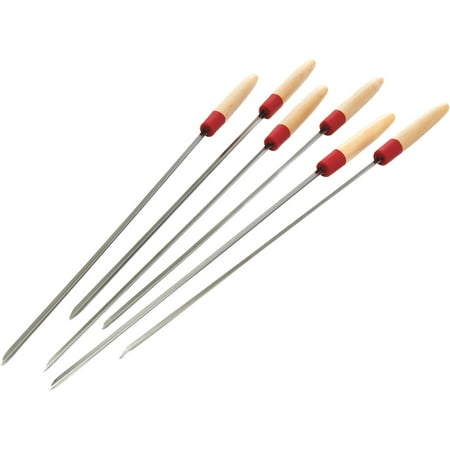 Onward Grill Pro 40538 22" Chrome Deluxe Skewers 6 Count