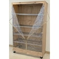 thumbnail image 3 of Covered Living Storage Shelving Unit Cover, fits racks 36"W x 18"D x 72"H one side see through panel in Khaki, 3 of 3