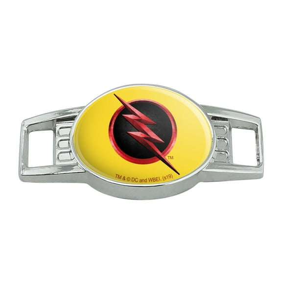 The Flash TV Series Reverse Flash Logo Shoe Shoelace Shoe Lace Tag Runner Gym Charm Decoration