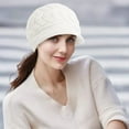 thumbnail image 2 of DJN Women Winter Hat Fleece Lined Thick Knit Beanie for Cold Weather Warm Casual Cap White One Size, 2 of 4
