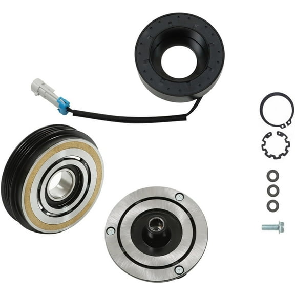 SEBLAFF AC Compressor Clutch Kit Replacement for Silverado 1500 4.8L 5.3L 6.0L 6.2L 2000-2013 Replacement for Silverado 1500 HD 6.0L 2001-2007