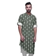 thumbnail image 5 of Atasi Mandarin Collar Printed Rayon Traditional Kurta For Men Casual Shirt, 5 of 6