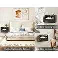 thumbnail image 4 of Vabches Modern Floating Nightstand Set of 2, Wall Mounted Bedside Table with Charging Station and Drawer for Bedroom, 4 of 6