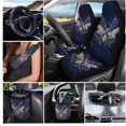 thumbnail image 2 of KUIFORTI Bee Flower Car Seat Covers Elastic Fabrics 15 Pack Car Accessories Full Set for Women Men with Auto Seat Belt Cover Soft Washable Universal Fit Most Vehicles Cars SUV, 2 of 7