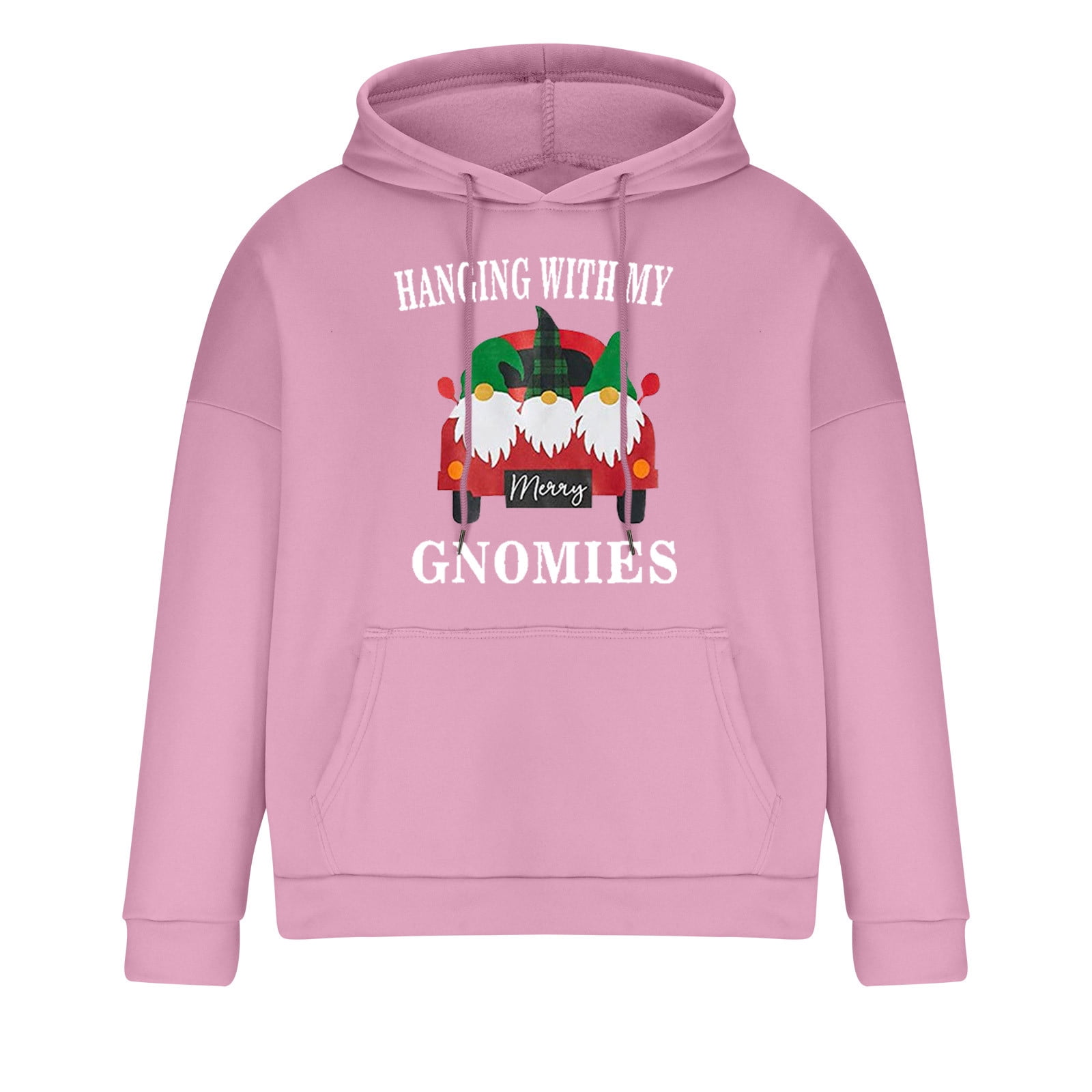 WXLWZYWL Uglu Christmas Hoodies for Men Gnome Hooded Sweatshirt Novelty Sweater Elf Long Sleeve Pullover Loose Fit Drawstring Hoodie