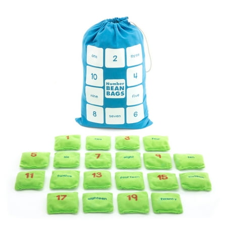 Educational Insights Number Bean Bags, Set of 20 with Storage Bag, Preschool Toy, Boys & Girls Ages 3+