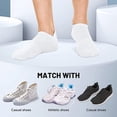 thumbnail image 3 of 6 Pairs No Show Socks for Men,Mens Low Cut Invisible Ankle Socks,Non Slip Cotton Casual Sneaker Trainer Socks with Arch Support(7-14), 3 of 8