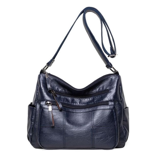 LHSHID Casual Large Capacity Shoulder Bags For Women Mama Shopping Bag Crossbody Purse Soft Pu Leather Handbag Totes bolsa feminina
