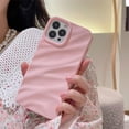 thumbnail image 3 of Compatible iPhone 13 Pro Max Case, 3D Cute Luxurious Wavy Shape, Soft TPU Shockproof Case for Boys and Girls (Pink), 3 of 14