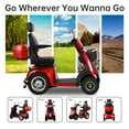 thumbnail image 4 of Xlluproid 1000W Heavy-Duty 4 Wheel Mobility Scooter - 500LBS Capacity All Terrain Electric Cart for Seniors,Adults,Red, 4 of 16