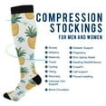 thumbnail image 2 of FORMRS Womens Knee High Socks Casual Long Thick Travel Daily Wear, 2 Pairs, Pineapple, 2 of 6