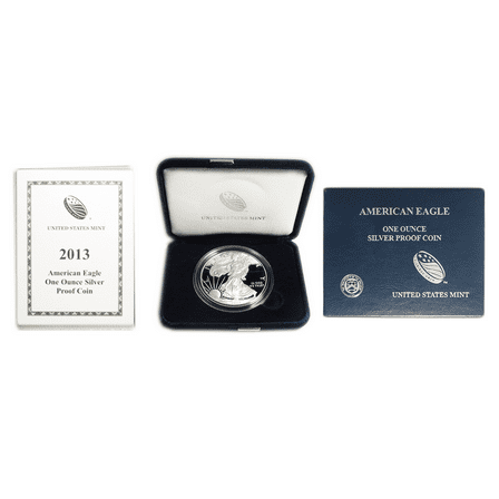 2013-W Proof $1 American Silver Eagle Box, OGP & COA