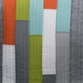 thumbnail image 4 of Lush Decor Shelly Stripe Geometric Cotton Reversible Quilt, Full/Queen, Navy/Orange, 3-Pc Set, 4 of 9